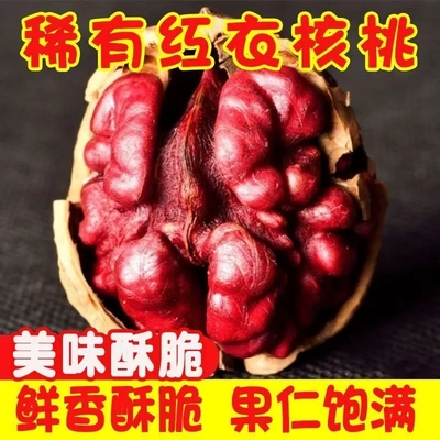 稀有珍贵特产红衣核桃红皮孕妇儿童天然坚果花青素原味薄皮健康