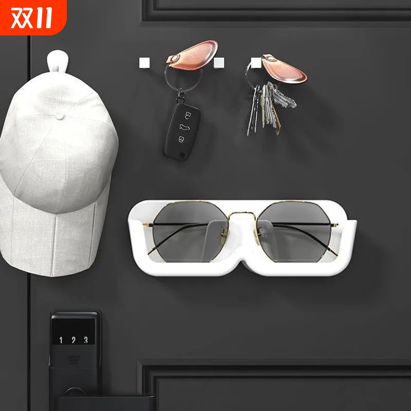 T眼镜收纳架A1vl0-壁挂免打孔宿舍床头放眼镜框墨镜置物架收纳