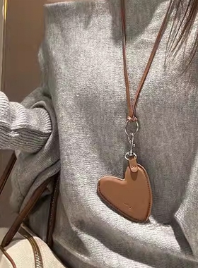 简约ins皮质爱心小包配饰
