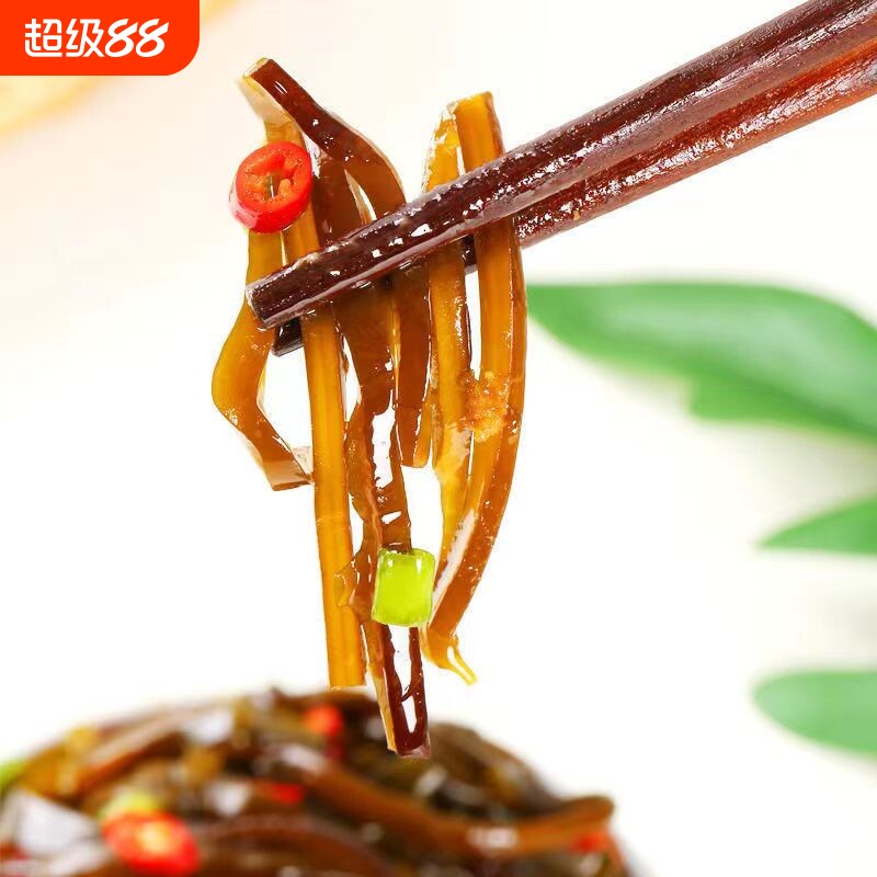 香辣海带丝开袋即食零食爽口开胃下饭菜休闲速食菜山东咸菜批发图片