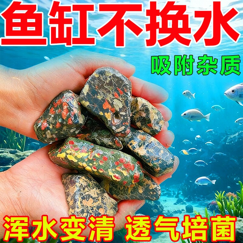 天然梅花石鱼缸造景底砂净化水质免洗去腥味过滤杂质培菌铺底养龟