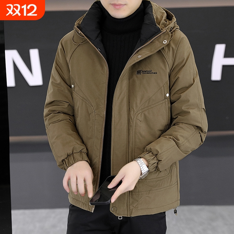 户外冬季男士棉衣外套2025新款羽绒棉服男款连帽棉袄男生秋冬潮牌