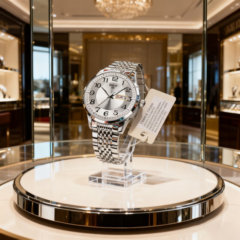 手表男款防水高级感全自动男表数字双日历防水腕表男机械风全自动