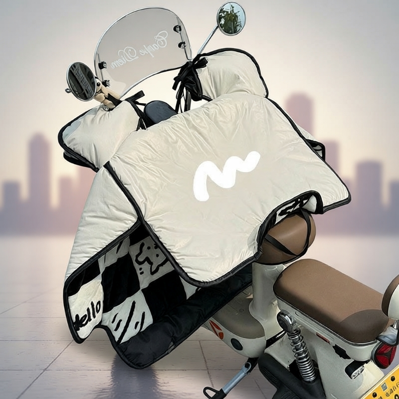 冬季挡风被2025新款电动车加绒加厚防水防风电瓶摩托车防风罩冬款