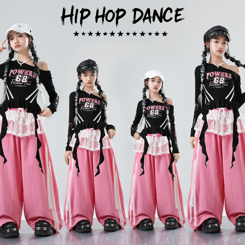 爵士舞女童服装潮酷时髦儿童街舞表演服女团甜酷风少儿跳舞演出服