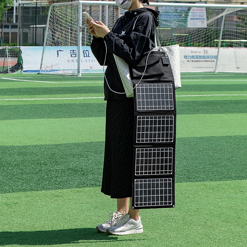 太阳能充电板光伏便携5V12v18V快充电宝手机户外折叠移动电源发电