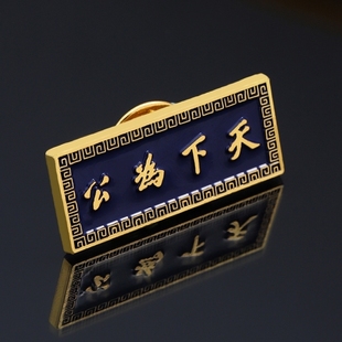 博物馆徽章胸章别针中华天下为公合金辛亥振兴革命胸针先生起义