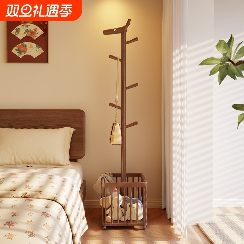 实木小鹿挂衣架落地卧室客厅