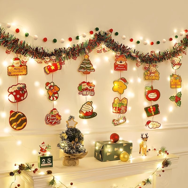 圣诞节拉花装饰彩带毛条圣诞树麋鹿彩旗橱窗场景布置餐厅墙面装扮,节庆用品/礼品,圣诞装饰品,淘宝优惠券,粉丝福利购,淘宝优惠卷