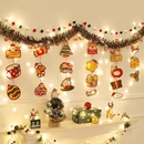 圣诞节拉花装 扮 饰彩带毛条圣诞树麋鹿彩旗橱窗场景布置餐厅墙面装