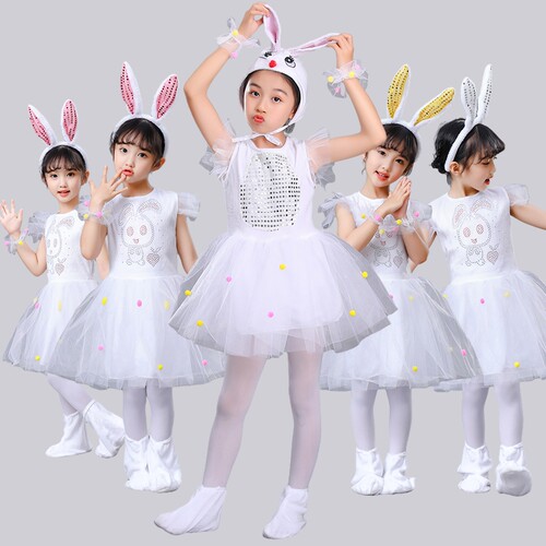 新款儿童演出服兔子服装幼儿兔子演出服小兔子造型表演服