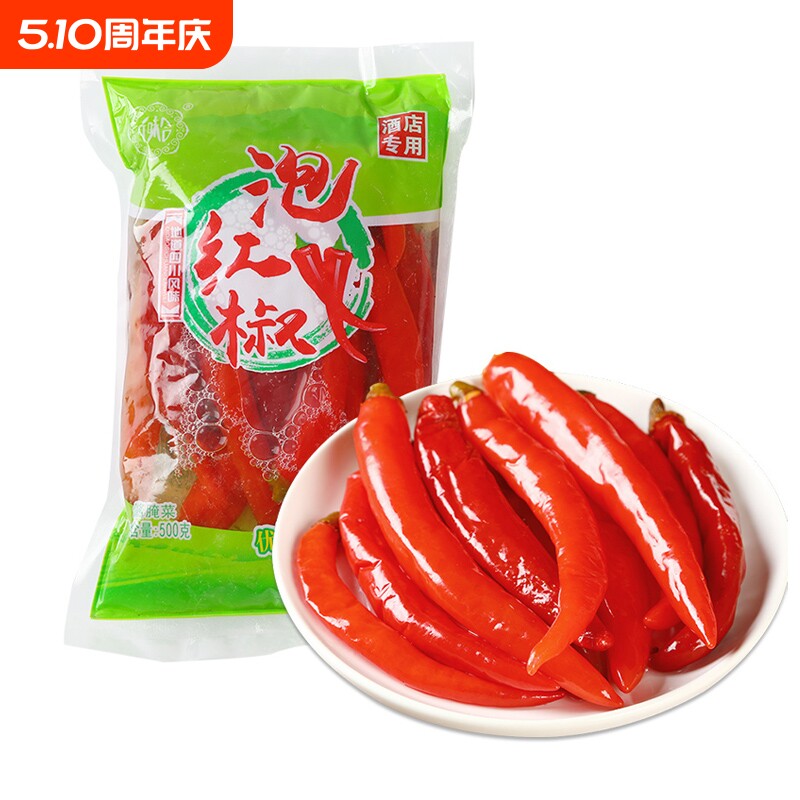泡红椒四川特产老坛泡辣椒二荆条红辣椒泡菜餐饮商用泡椒炒菜配料