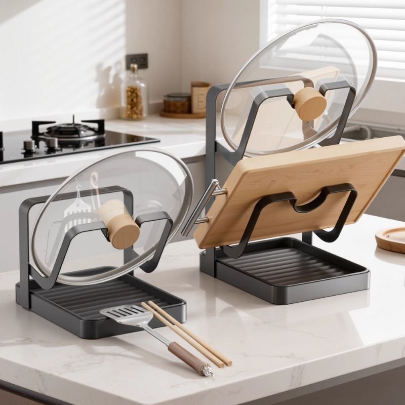 【耐用百年】台面锅铲菜板锅盖架