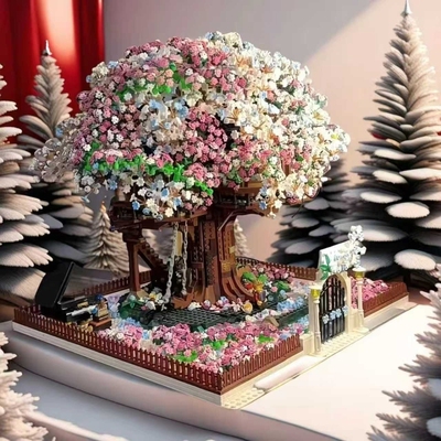 【亏本处理】樱花树屋积木玩具