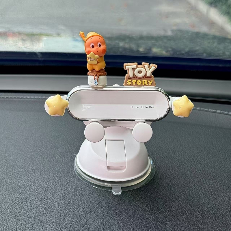 星星人车载吸盘式手机支架创意摆件临时挪车电话牌 高级感新款