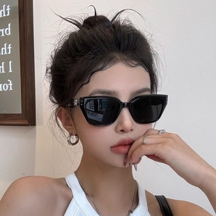 猫眼墨镜女高级感显脸小2025偏光防紫外线方圆脸太阳镜带度数复古