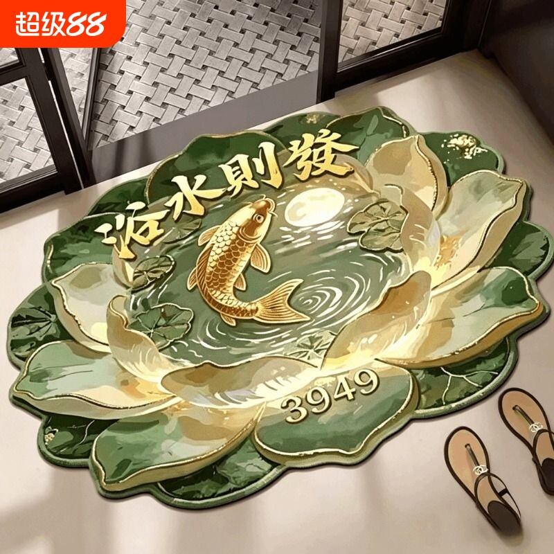 则發新款加厚防滑地垫吸水卫生间地毯硅藻泥浴室卫浴小尺寸裁剪图片
