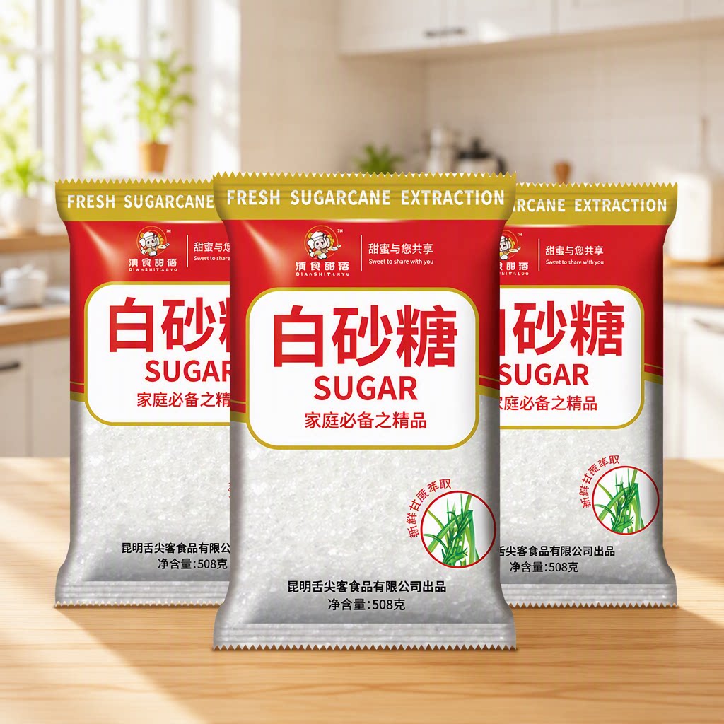 云南一级白糖白砂糖5斤散装纯甘蔗细砂糖糖粉糖霜食用糖包邮家用