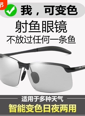 钓鱼眼镜看漂专用专业射鱼可见水下底三米偏光镜路亚开车墨镜男款