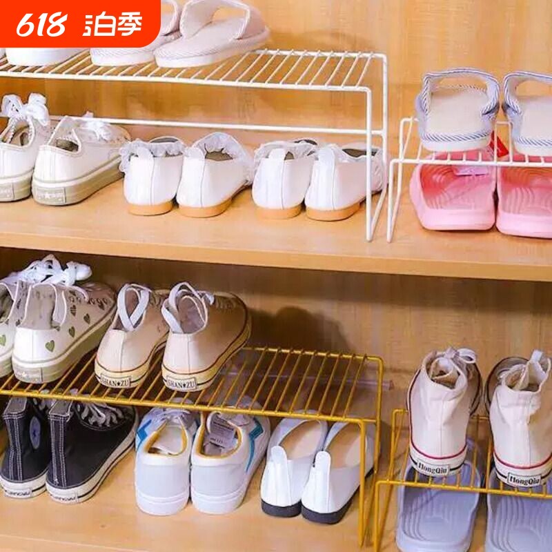 鞋柜内分层架可伸缩置物架拖鞋架子省空间分隔板多层收纳鞋子单层