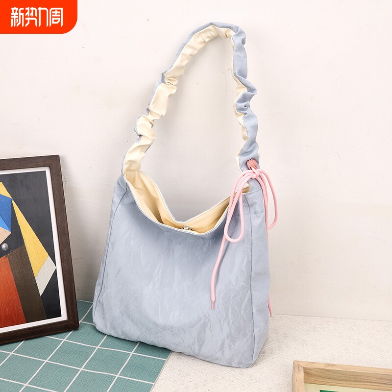 帆布包大学生上课放书手提袋上班族资料袋竖款布包女包包单肩包