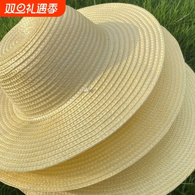 大号仿草帽户外遮阳防晒农用男女性夏季大檐大沿太阳帽