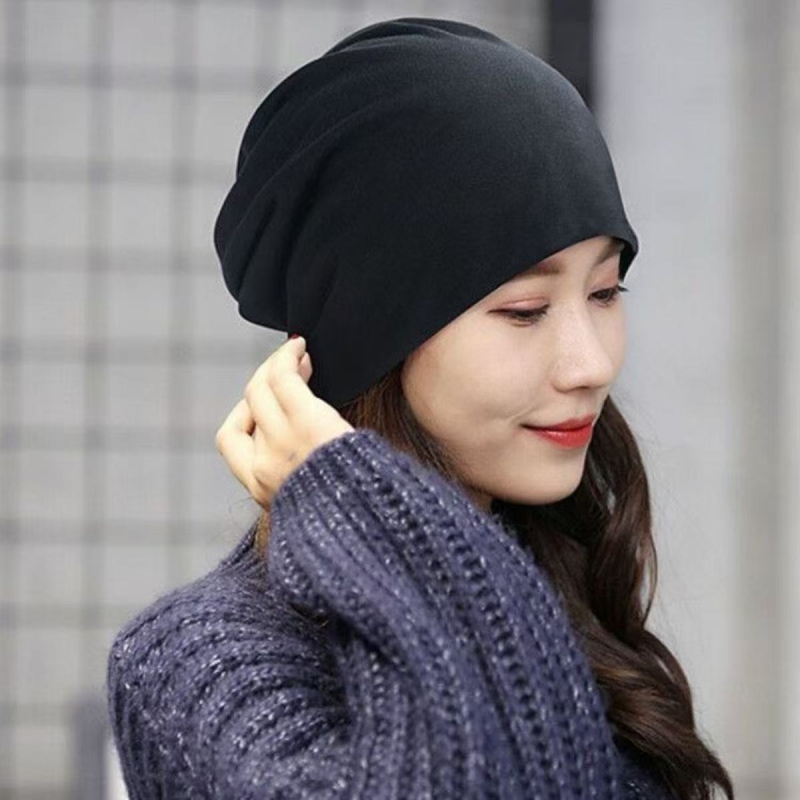 个性套头帽子男女士头巾帽潮薄款包头帽男百搭时尚日系堆堆帽新款