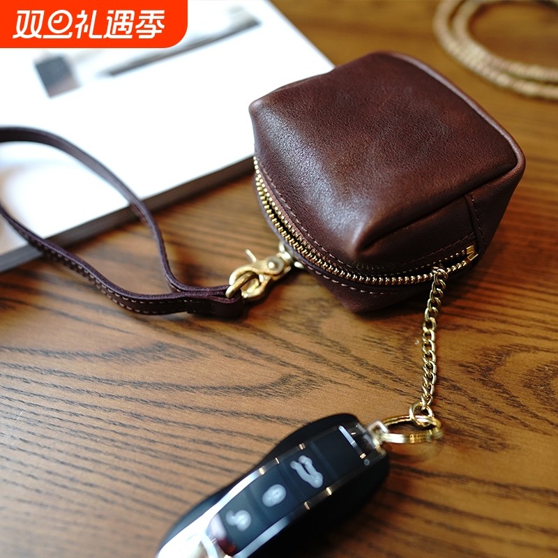 2025新款复古大容量耳机口红硬币包车钥匙收纳包卡包零钱包小巧