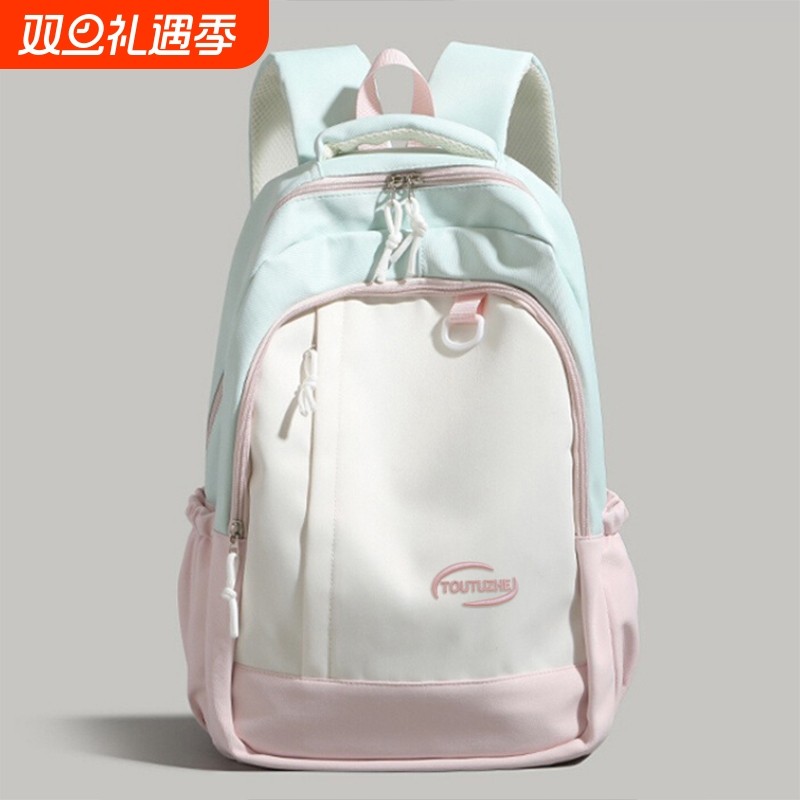 大容量古奇双肩包女2025新款伊布背包轻便初高中学生书包防水立体