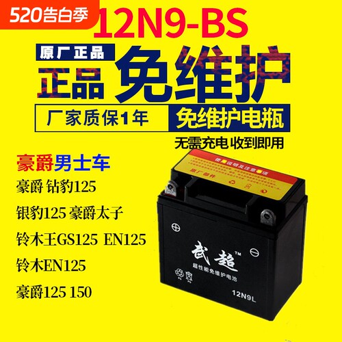 12n9ah摩托车电瓶12V通用