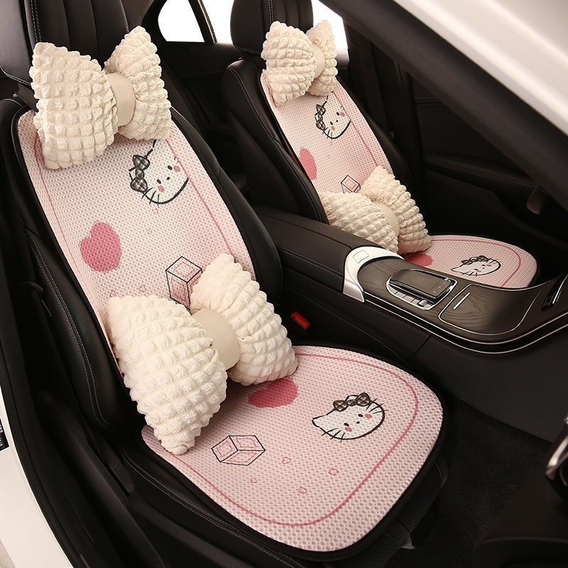 hellokitty汽车坐垫春夏季卡通车载座套四季通用车内座垫座