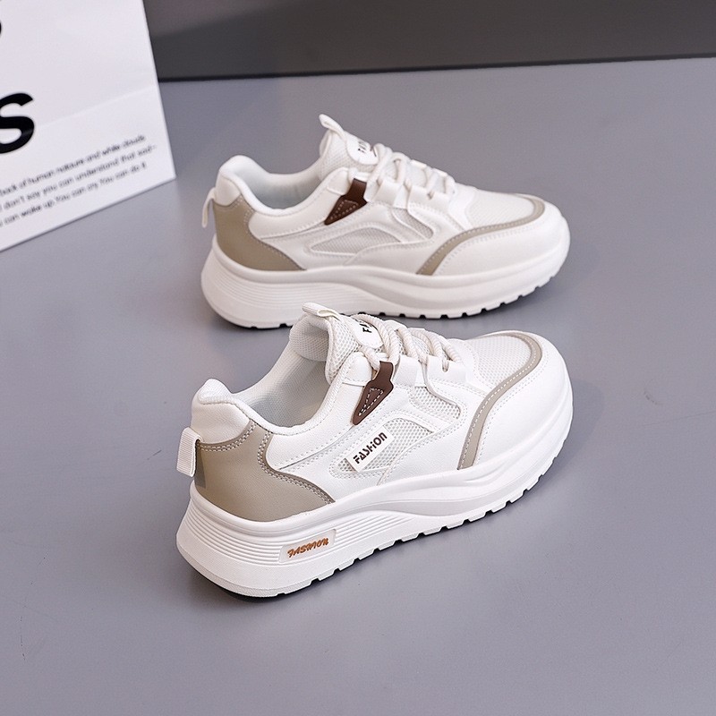 四季新款时尚保暖潮流耐磨防滑休闲鞋厚底增高低帮老爹鞋女款