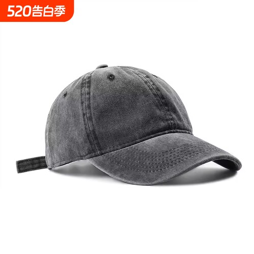 帽子男春夏水洗潮牌韩版复古牛仔做旧运动户外光板情侣鸭舌帽子女