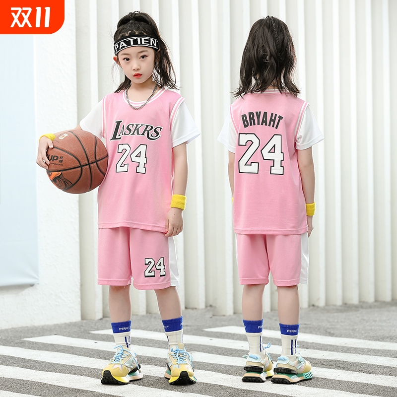 女童篮球服套装夏季速干球衣女生儿童夏装短袖女孩运动训练服女款