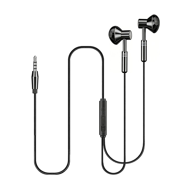 UOYSI 有线耳机高音质type-c接口扁孔3.5mm线控带麦