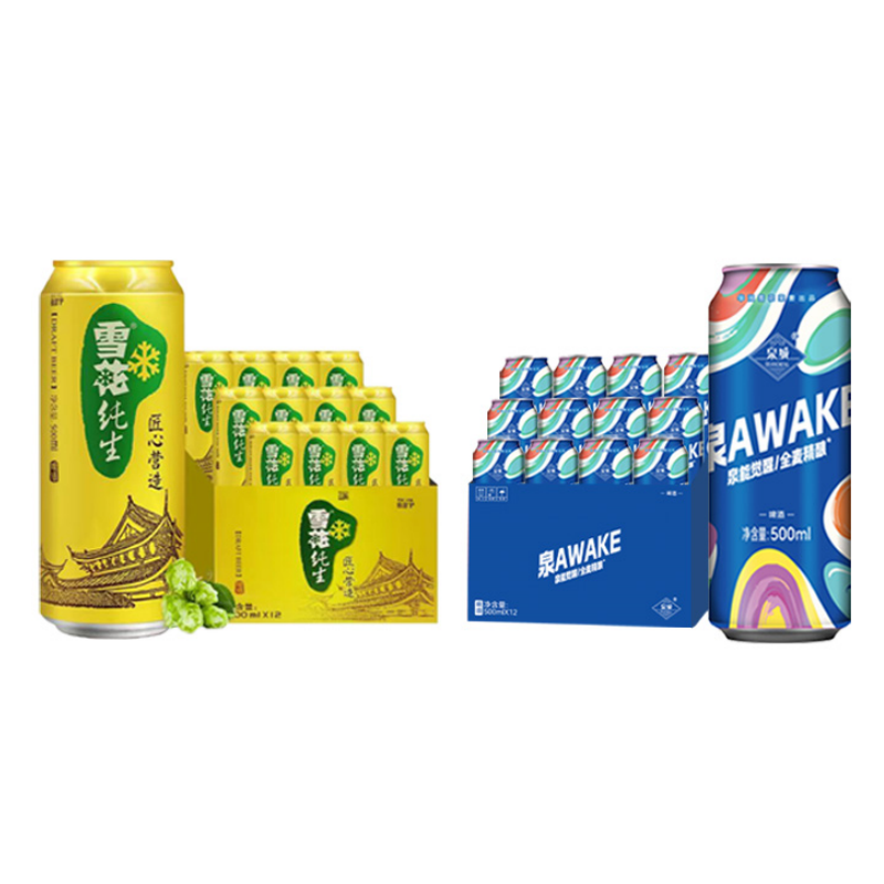 雪花纯生/泉城泉能觉醒500ml 24罐装 华润雪花荣誉出品