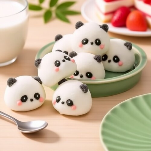 腮红熊猫棉花糖10只|万人加购