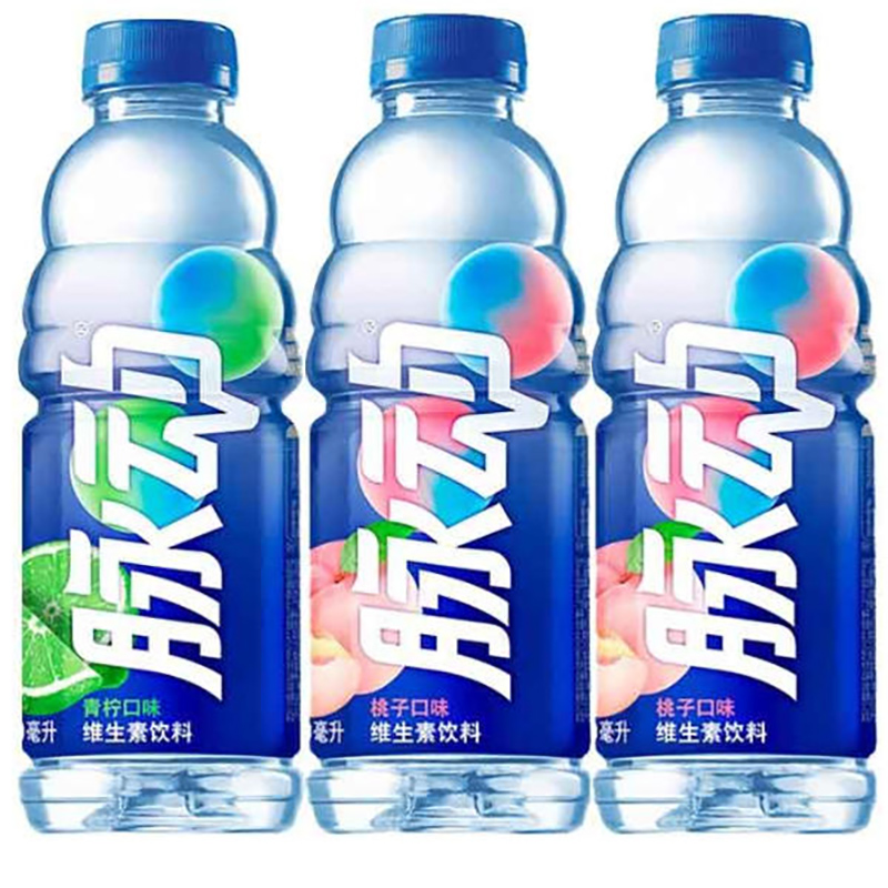 脉动维生素饮料600ml*3瓶（青柠口味+白桃口味）组合装多规格