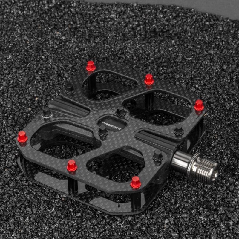 PROMEND新款自行车脚踏碳纤维脚蹬3培林轻量钛轴超轻自行车脚