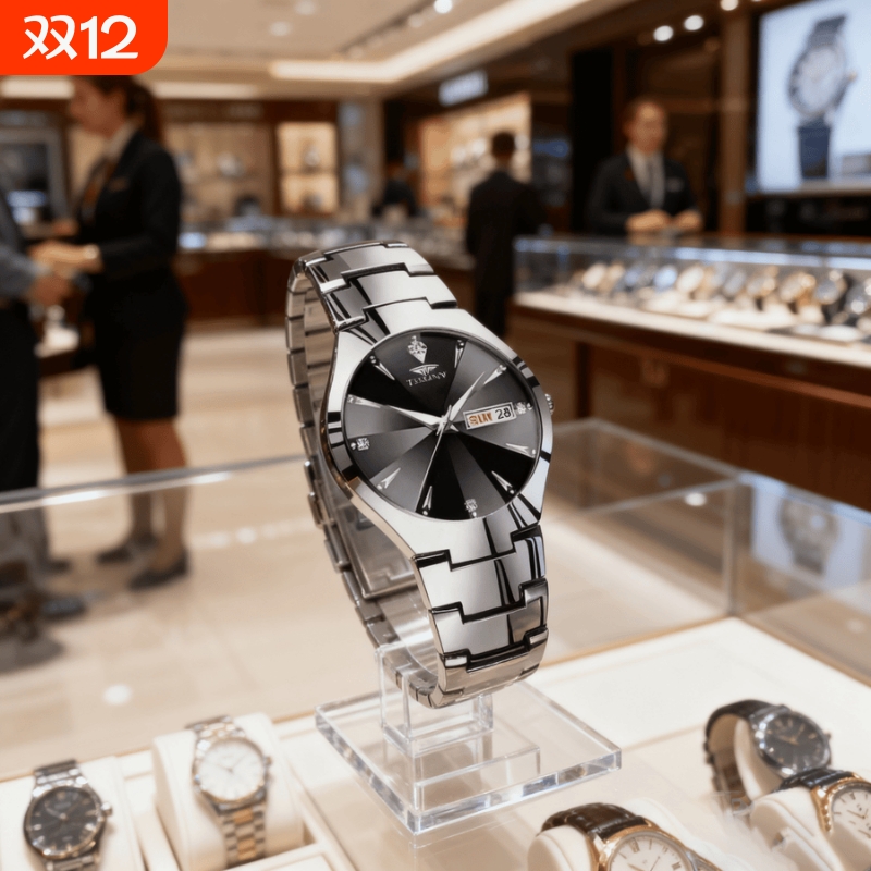 瑞士同款青少年初高中学生手表男款简约潮流全自动机械防水石英表