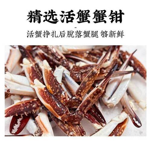 新鲜梭子蟹蟹脚大蟹钳螃蟹腿鲜活钳子批发大蟹爪海鲜冷冻特商用