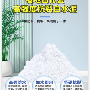 525高强度白水泥地面修补卫生间防水瓷砖填缝快干白色水泥325