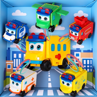 百变校巴车歌德六合一玩具变形车儿童机器人套装超男孩校车小汽车