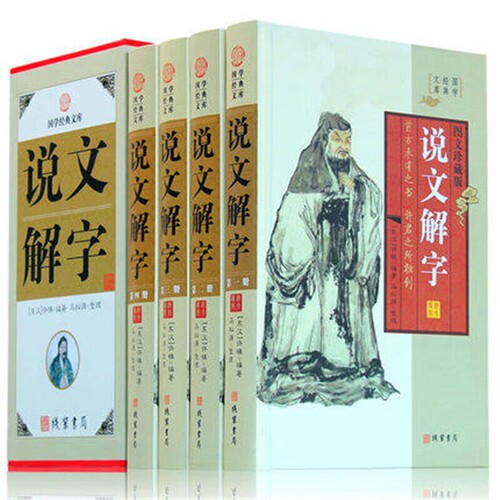 说文解字 4册精装说许慎注部首原文译文详解中国古代文字研究工具书汉语常用字典咬文嚼字