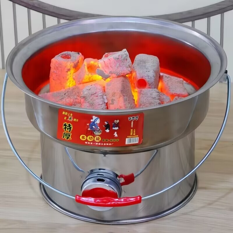 新款取暖炉户外烤火炉家用木炭盆便携炭火炉烧烤炉烧柴火火盆室内