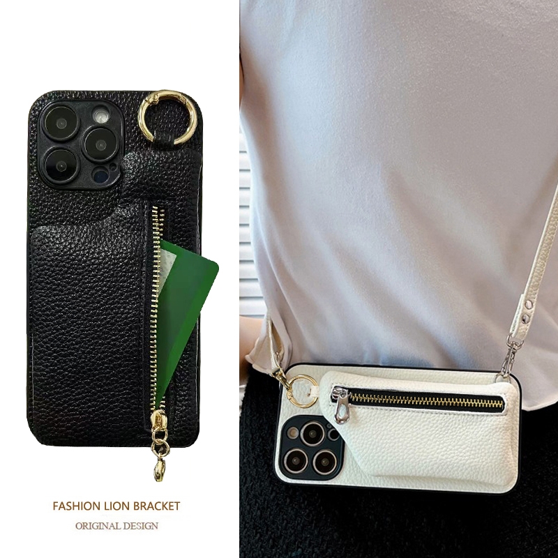 简约耳机包斜跨手机壳