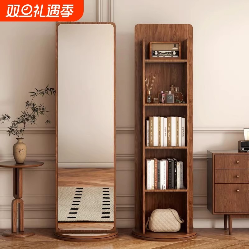 全身镜落地镜家用镜可旋转一体穿衣镜试衣镜子衣柜隐藏玻璃卧室