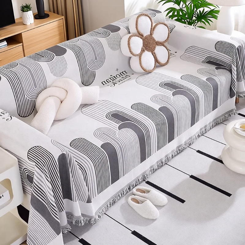 沙发巾盖布防滑透气沙发套全包罩毯巾套沙发垫防猫抓一片式三人位