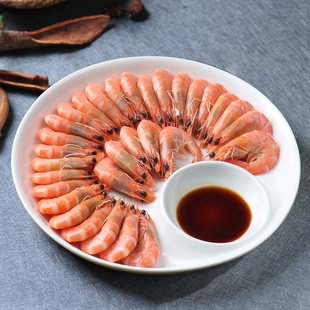 创意盘子菜盘家用虾盘带醋碟饺子盘卤水拼盘商用饭店专用酒店餐具