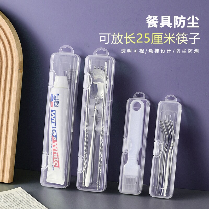 空盒餐具收纳盒盒子便携式外带学生筷子盒筷子勺子单人装带盖旅行图片